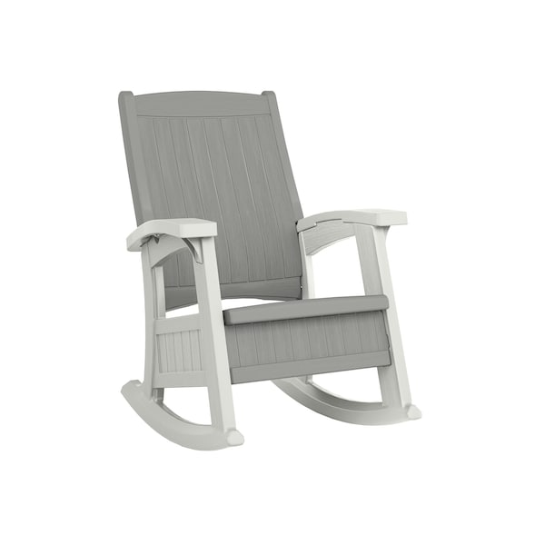 Elements Rocking Chair with Storage and Two-Tone Dove Gray and Ice Cube collection